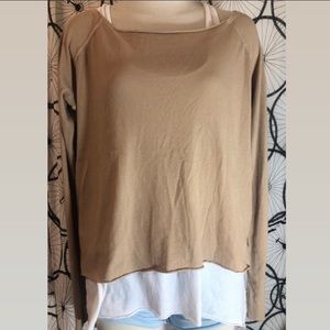 FRANK AND EILEEN TEE LAB TAN LONG SLEEVE SHIRT